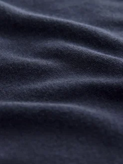 Donkerblauw - Soft Touch Ronde hals Katoen Rijke Trui