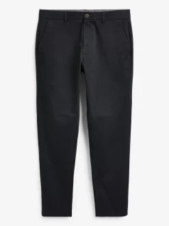 Donkerblauw - Standaard toelopende pasvorm - Stretchy chino