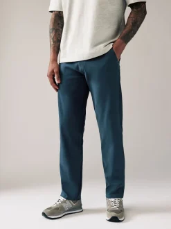 Donkerblauw - Straight fit - Stretchy chino