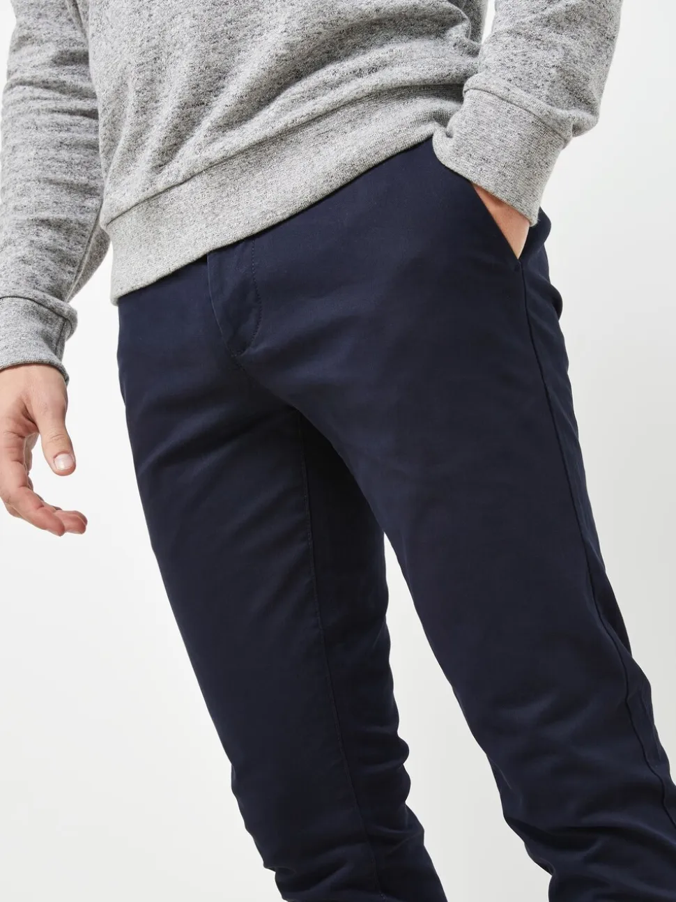 Donkerblauw - Strakke Pasvorm - Stretchy chino