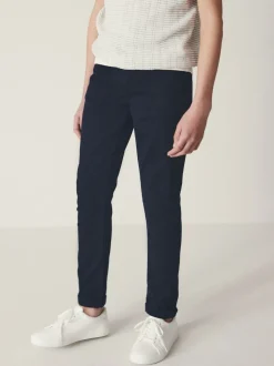Donkerblauw - Stretchy chino's (3-17jr)