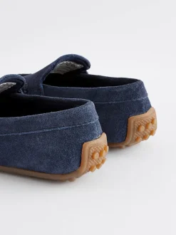 Donkerblauw - Suede Slip-Ons Loafer Shoes