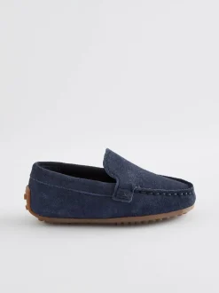Donkerblauw - Suede Slip-Ons Loafer Shoes