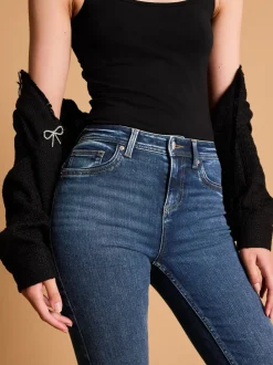 Donkerblauw - Superzachte bootcut-jeans