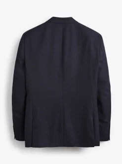 Donkerblauw - Tailored fit - Kostuum met twee knopen: colbert