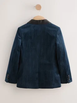 Donkerblauw - Textured Velvet Blazer (3-16yrs)