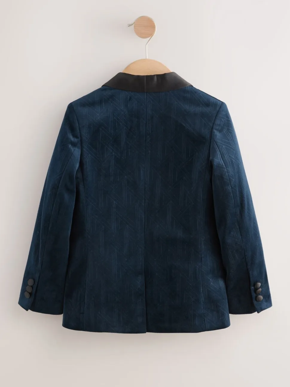 Donkerblauw - Textured Velvet Blazer (3-16yrs)