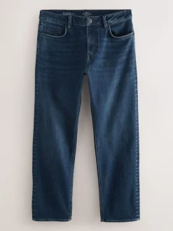 Donkerblauw - ThermoGen - Straight fit - Motionflex jeans