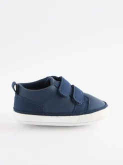 Donkerblauw - Touch Fastening Baby Trainers (0-2mths)