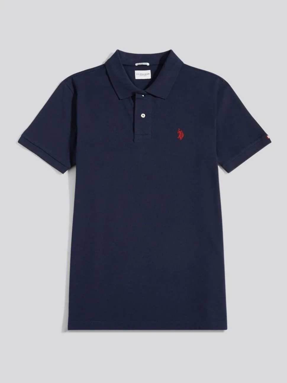 Donkerblauw - U.S. Polo Assn. Piqué poloshirt met normale pasvorm van 100% katoen