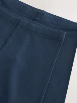 Donkerblauw - Verpakking van 2 stretchy fietsshorts met hoog katoengehalte (3-16jr)