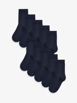 Donkerblauw - Verpakking van 10 paar sokken met hoog aandeel katoen