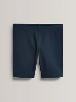 Donkerblauw - Verpakking van 2 stretchy fietsshorts met hoog katoengehalte (3-16jr)
