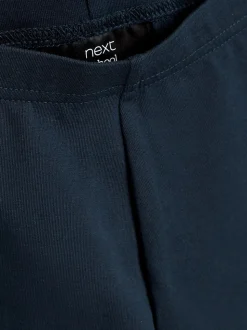 Donkerblauw - Verpakking van 2 stretchy fietsshorts met hoog katoengehalte (3-16jr)