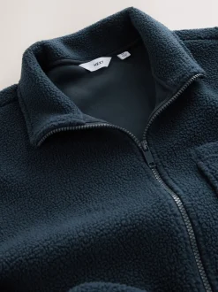 Donkerblauw - Volledig doorlopende rits - Borg Fleece
