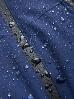 Donkerblauw - Waterdichte jas met fleece voering en capuchon (3-17jr)