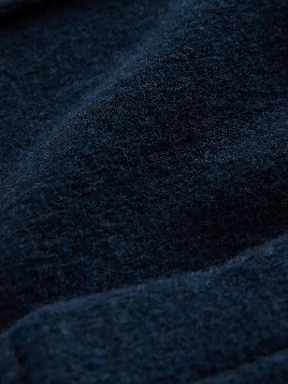Donkerblauw - Wool Look Fleece Cardigan