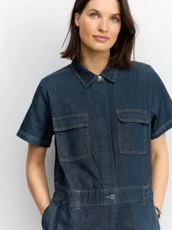 Donkerblauw - 100{Zwangerschapspakje van denim katoen