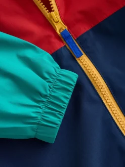 Donkerblauw colourblocking - Waterdicht regenpak met fleecevoering (3 mnd-7 jr)