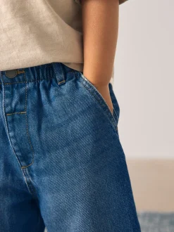 Donkerblauw denim - Jeans met wijde pijpen (3 mnd-7 jr)