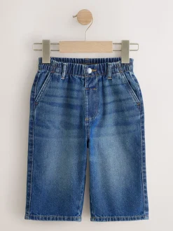 Donkerblauw denim - Jeans met wijde pijpen (3 mnd-7 jr)