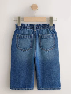 Donkerblauw denim - Jeans met wijde pijpen (3 mnd-7 jr)