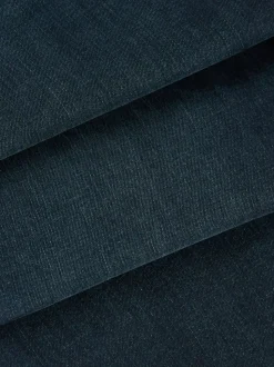 Donkerblauwe wassing - Rechte, klassieke jeans met stretch