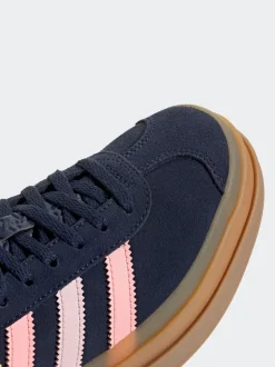 Donkerblauw/roze - adidas Originals Gazelle Bold Lace Junior vetersneakers