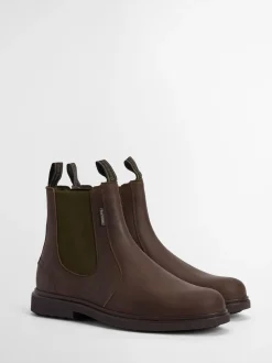 Donkerbruin - Barbour® Hale leren Chelsea laars