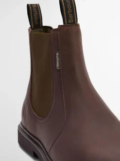 Donkerbruin - Barbour® Hale leren Chelsea laars