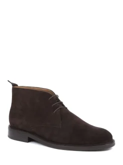 Donkerbruin - Jones Bootmaker - Deacon suède chukkalaarzen