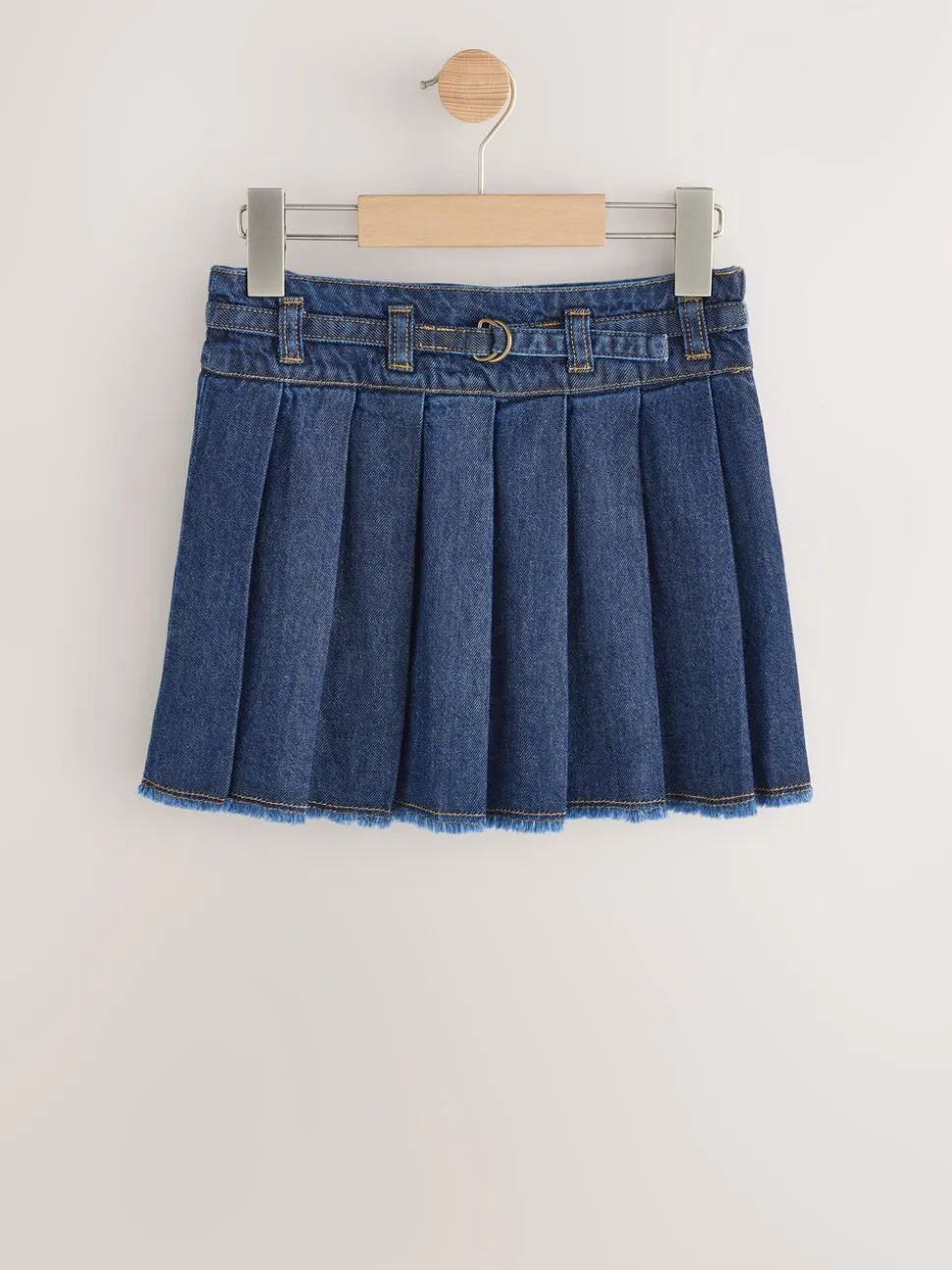 Donkere wassing - Geplooide denim rok (3-16jr)