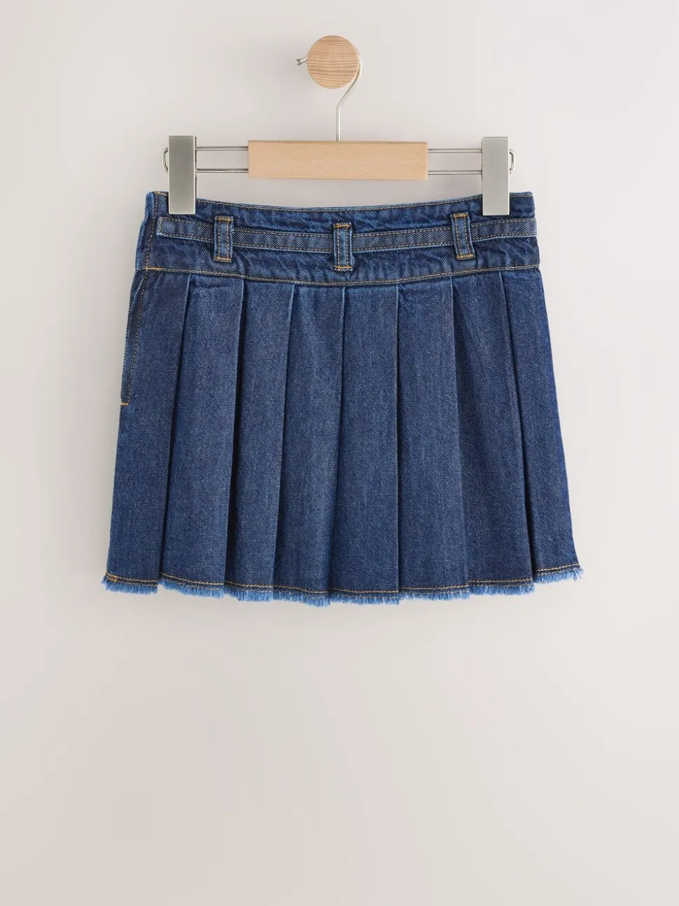 Donkere wassing - Geplooide denim rok (3-16jr)
