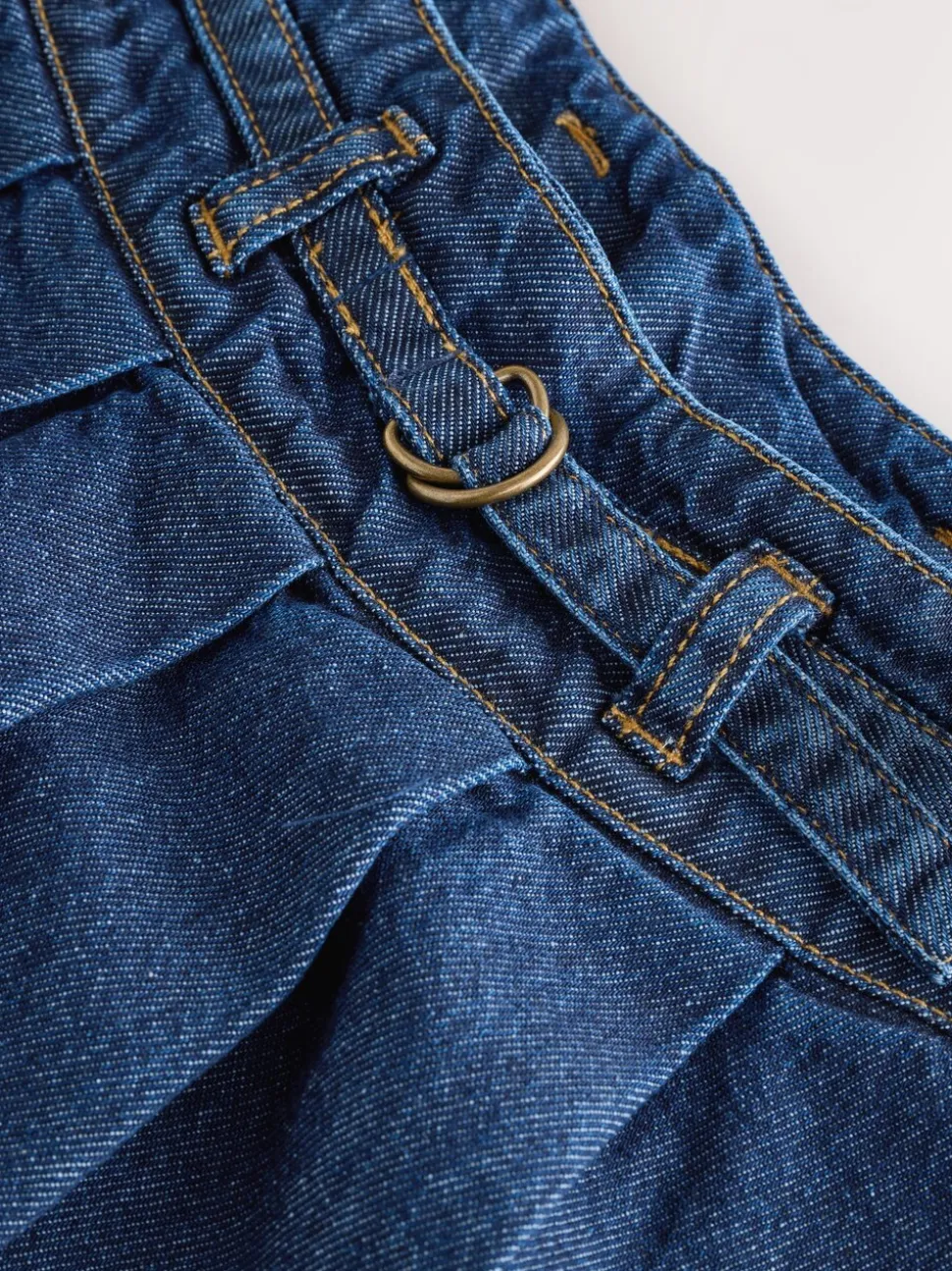 Donkere wassing - Geplooide denim rok (3-16jr)