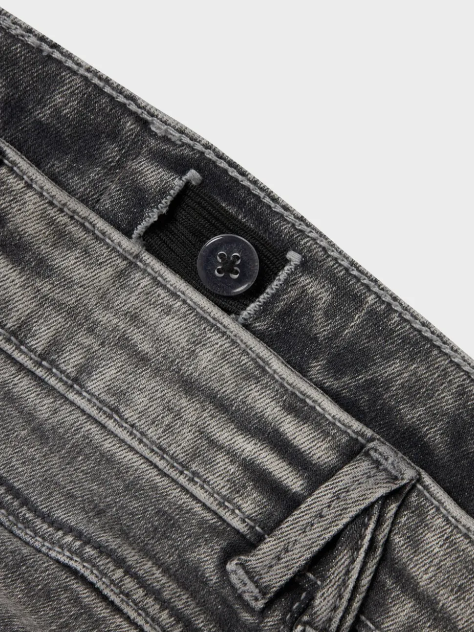 Donkergrijs - Name It flare jeans met verstelbare taille voor meisjes