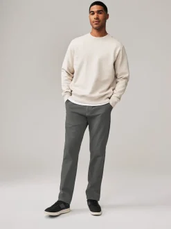 Donkergrijs - Straight fit - Stretchy chino
