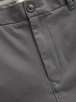 Donkergrijs - Straight fit - Stretchy chino