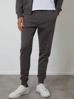 Donkergrijs - Threadbare - Katoenen Blend joggingbroek