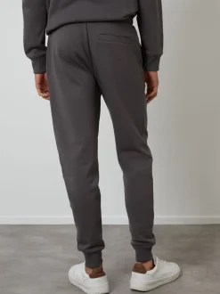 Donkergrijs - Threadbare - Katoenen Blend joggingbroek