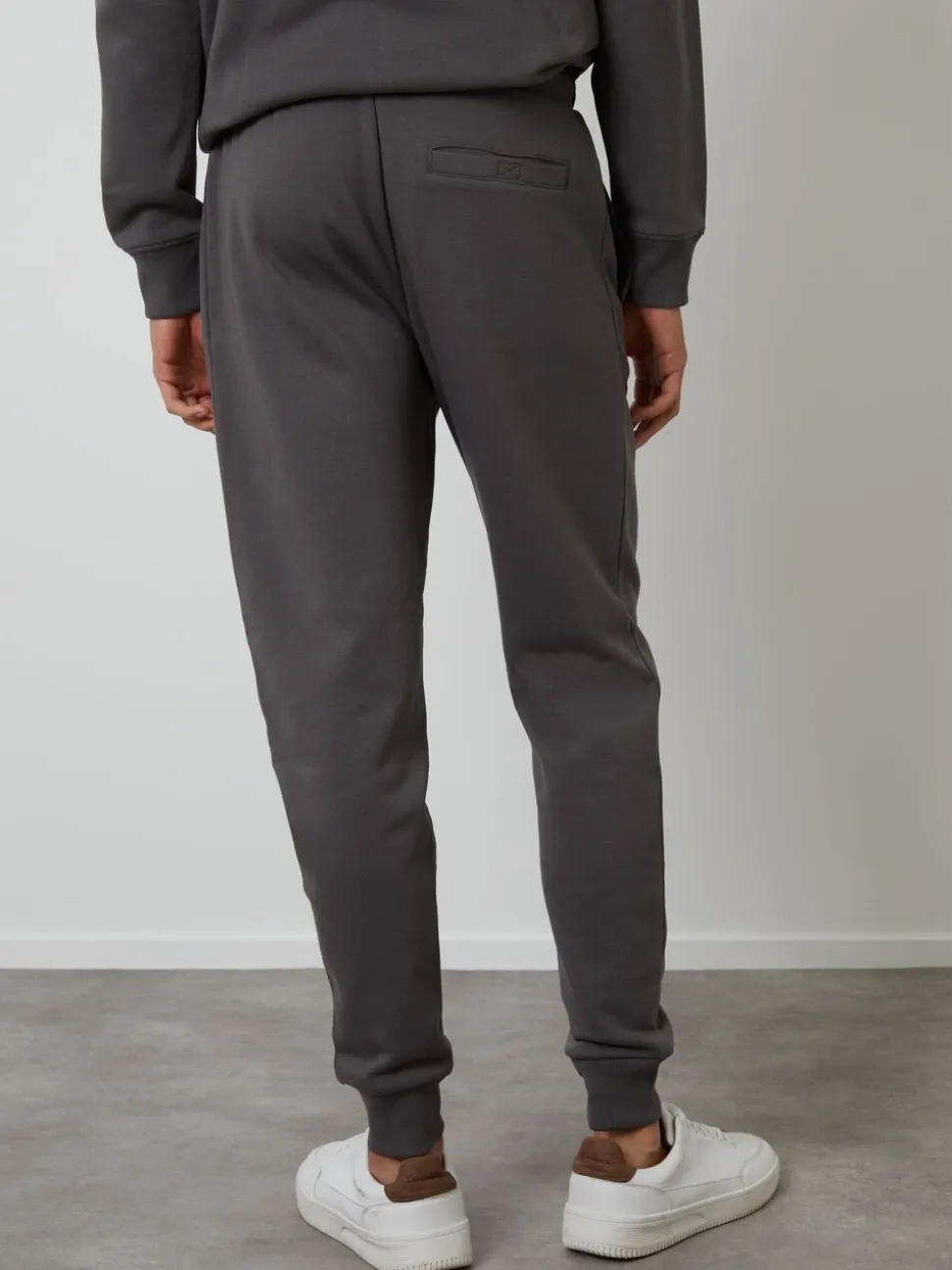 Donkergrijs - Threadbare - Katoenen Blend joggingbroek