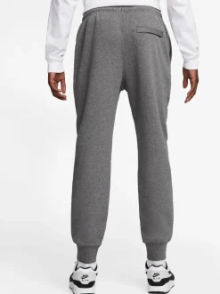 Donkergrijs gemêleerd - Nike Club fleece joggingbroek