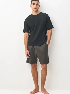 Donkergrijs/zwart - Loopback Soft Touch 2 Pack Jogger Shorts