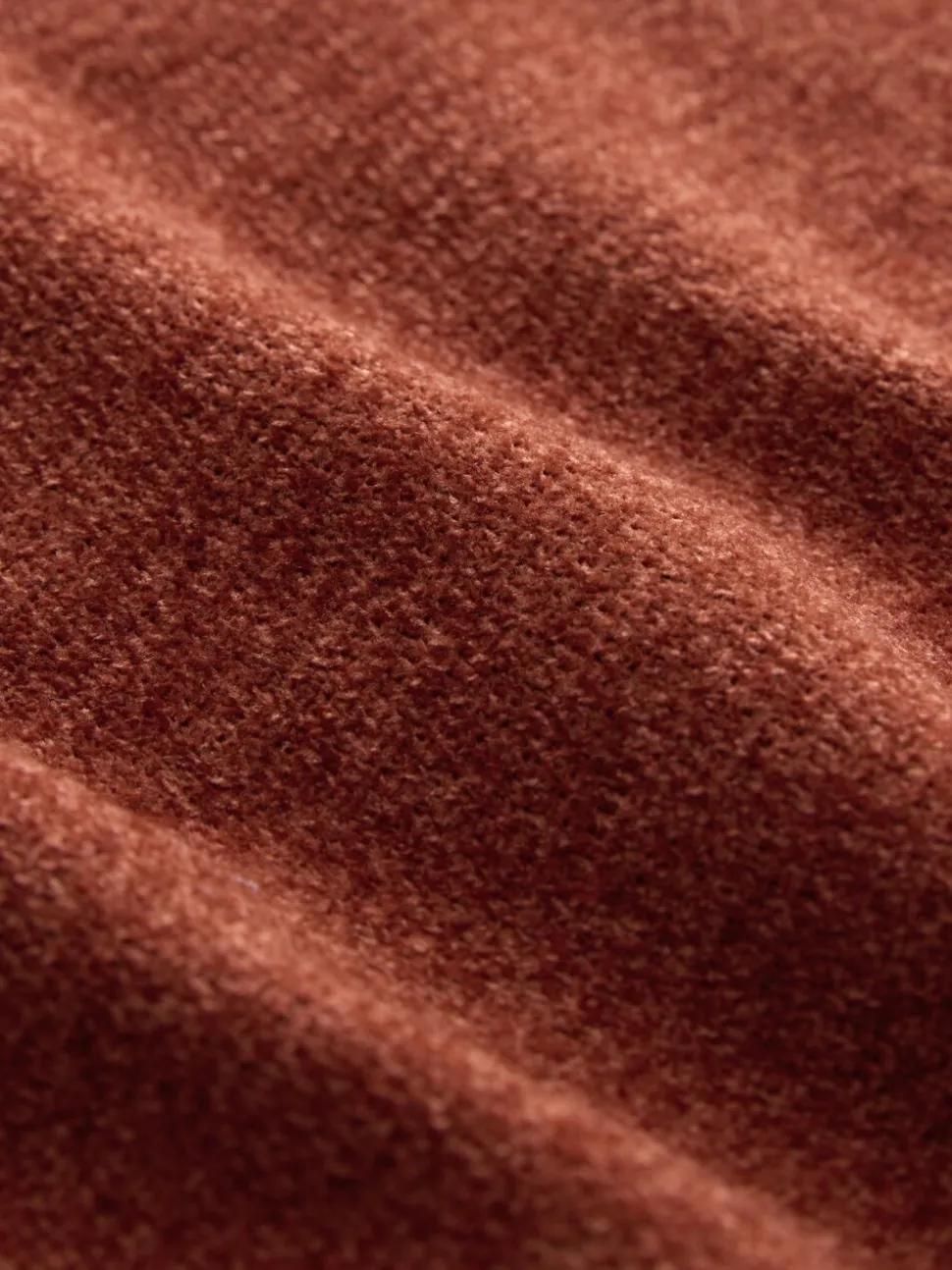 Donkeroranje - Relaxed Fit Plain Chenille Crew Neck Jumper