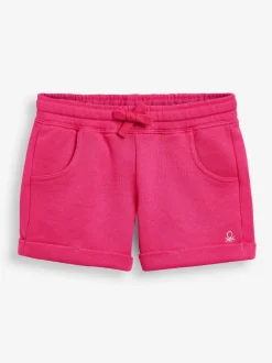 Donkerroze - Benetton 100% katoenen jersey shorts voor meisjes
