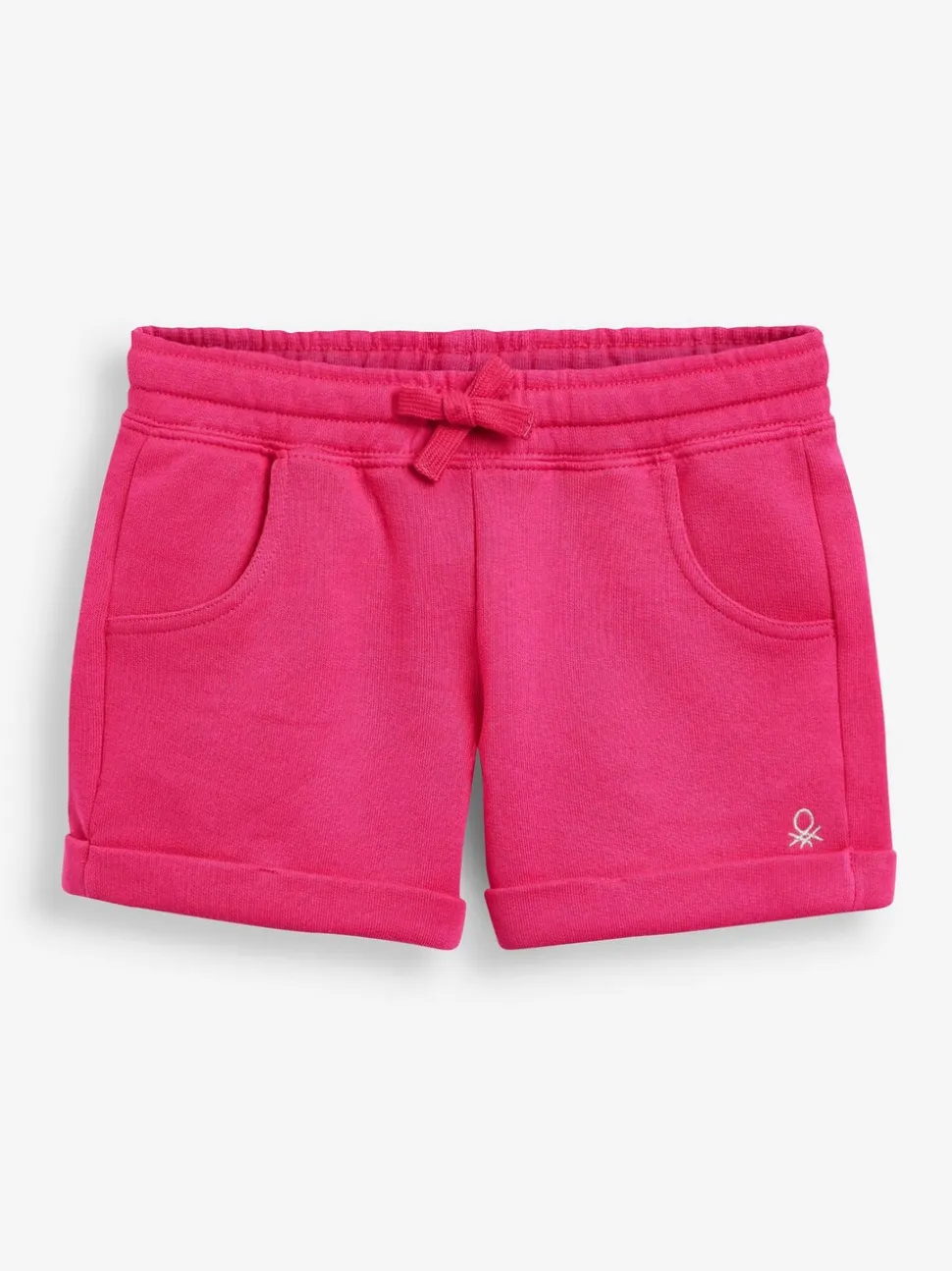Donkerroze - Benetton 100% katoenen jersey shorts voor meisjes