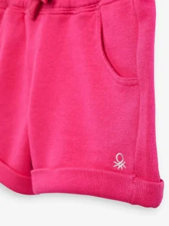Donkerroze - Benetton 100% katoenen jersey shorts voor meisjes