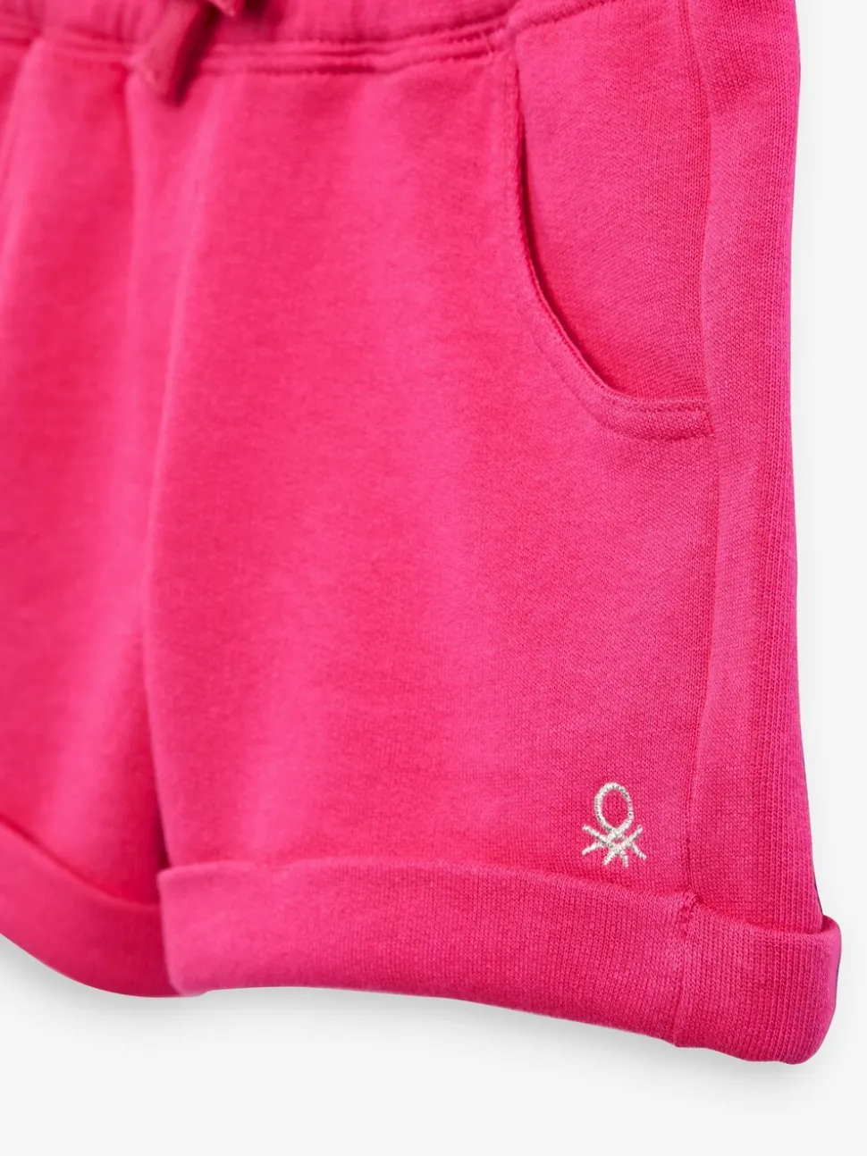 Donkerroze - Benetton 100% katoenen jersey shorts voor meisjes