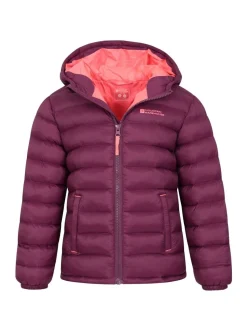 Donkerroze - Mountain Warehouse Seasons II waterafstotend Gevoerd jack voor kinderen