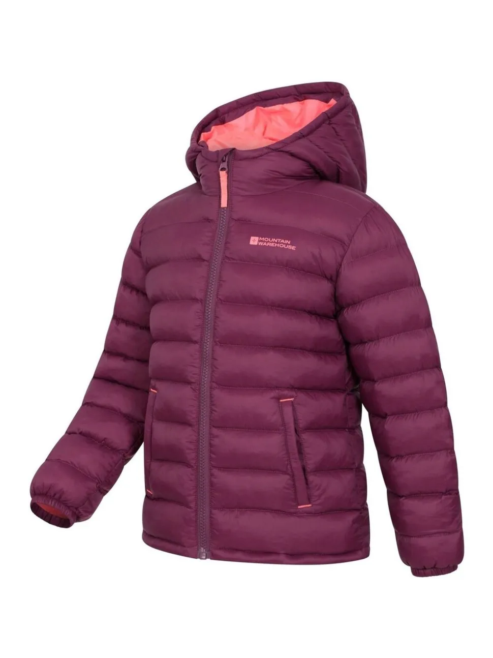 Donkerroze - Mountain Warehouse Seasons II waterafstotend Gevoerd jack voor kinderen