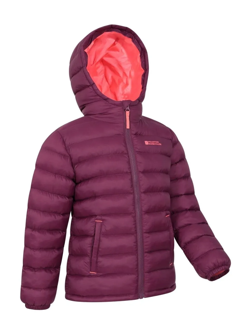 Donkerroze - Mountain Warehouse Seasons II waterafstotend Gevoerd jack voor kinderen